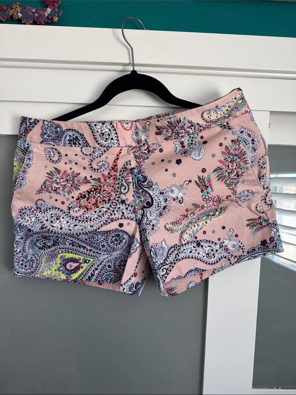 Express Pink Paisley Print Shorts
